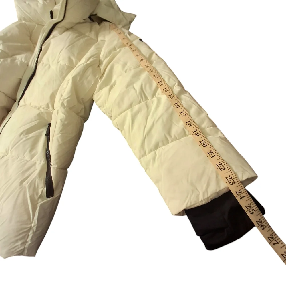 BCBGeneration Paris Puffer Jacket Hooded Yellow Full-Zip    Women Plus Size XXL - Picture 15 of 16